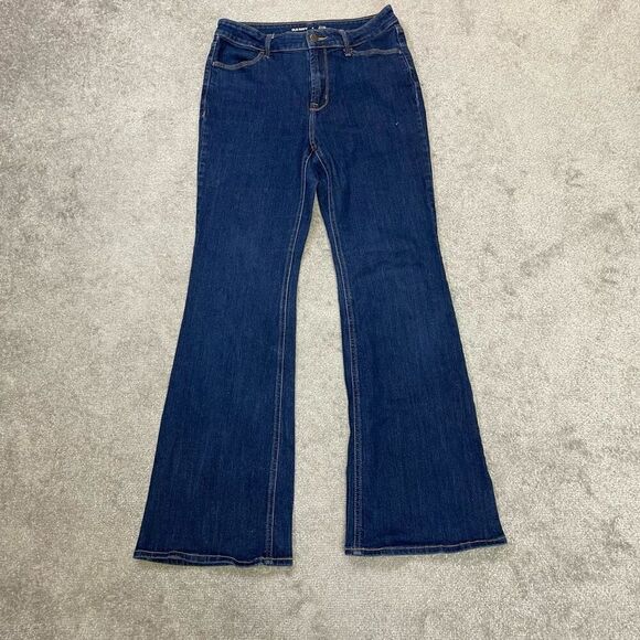 Old Navy Womens Zip Fly High Rise Flare Denim Jeans Blue Size 6 - Picture 1 of 6
